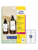 Cartellini micro-perforato stampabili bianchi 90x50mm 10fg (10 cart/fg) Avery T1001-10