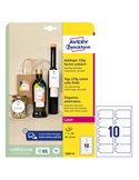 Cartellini stampabili bordi tagliati lisci 90x50mm 10fg(10cart/fg) bianco Avery T2002-10