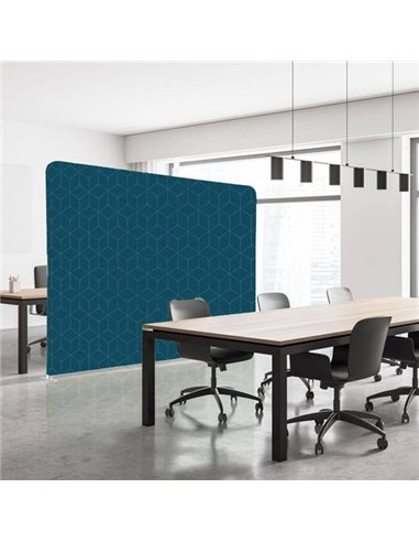Divisorio in tessuto Wall Decor Blu/rombi azzurri 200xH150cm 1110132 STUDIO T CORNICI AUTOPORTANTI