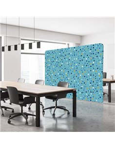 Divisorio in tessuto Wall Decor azzurro/bolle 200xH150cm 1110133 STUDIO T CORNICI AUTOPORTANTI 2