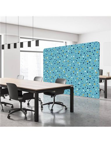 Divisorio in tessuto Wall Decor azzurro/bolle 200xH150cm 1110133 STUDIO T CORNICI AUTOPORTANTI