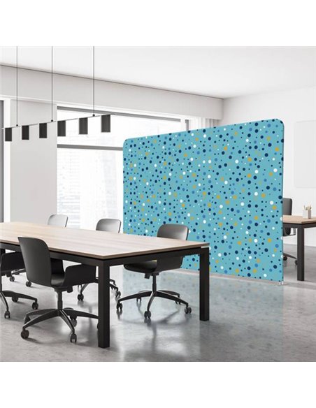 Divisorio in tessuto Wall Decor azzurro/bolle 200xH150cm 1110133 STUDIO T CORNICI AUTOPORTANTI