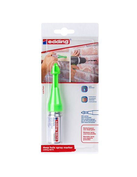 Marcatore a spruzzo per fori profondi Edding 8870 verde fluo 4-8870-2064 EDDING PASTELLI INDUSTRIALI