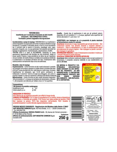 Insetticida microgranulare per formiche e insetti striscianti 250gr Protemax PROTE304
