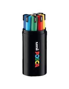 Gift Box rosso 9 marcatori Posca Pen PC1 punta 0.7mm col.ass. UNI M 84020266 2