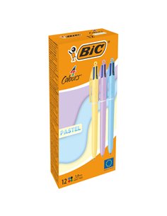 Scatola 12 penna sfera a scatto 4 Colori Pastel 1.0mm BIC® 517320