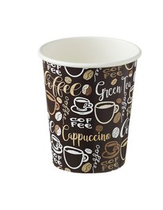 1000 Bicchieri Coffee in carta 240ml Leone H0731.R LEONE BICCHIERI E CANNUCCE MONOUSO