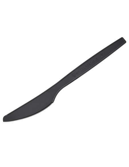 50 Coltello in CPLA 16 cm nero Leone Q2040.Z