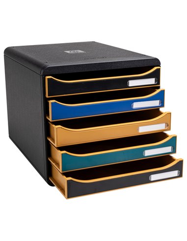 Cassettiera Big Box Plus 5 cassetti NeoDeco multicolore Exacompta 309505D EXACOMPTA CASSETTIERE DA SCRIVANIA
