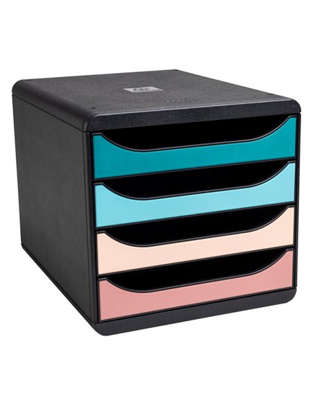 Cassettiera Big Box 4 cassetti multicolore Skandi Exacompta 310606D EXACOMPTA CASSETTIERE DA SCRIVANIA