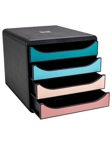 Cassettiera Big Box 4 cassetti multicolore Skandi Exacompta 310606D EXACOMPTA CASSETTIERE DA SCRIVANIA
