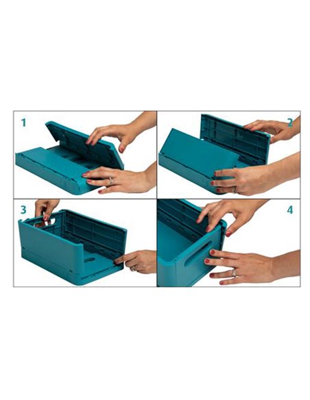 Scatola pieghevole The Smart Case mini Skandi blu pacifico Exacompta 27034D EXACOMPTA CASSETTIERE DA SCRIVANIA