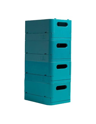 Scatola pieghevole The Smart Case mini Skandi blu pacifico Exacompta 27034D EXACOMPTA CASSETTIERE DA SCRIVANIA