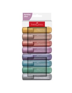 Astuccio 8 evidenziatori Textliner 46 colori assortiti metallic Faber Castell 254678 FABER-CASTELL COLORE LIQUIDO