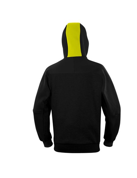 Felpa con cappuccio Borgo taglia L nero/giallo Deltaplus BORGONOGT