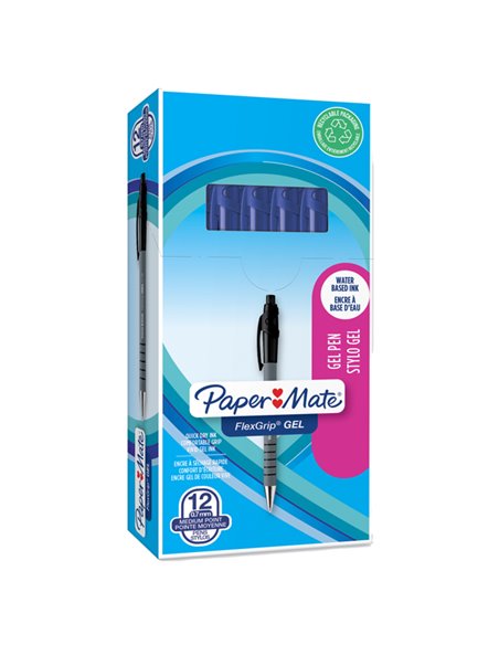 Penna sfera scatto Flexgrip Gel 0.7 blu Papermate 2108213 PAPERMATE A SCATTO