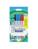 Astuccio 8 penne sfera c/cappuccio Kilometrico Recycled 1.0mm col.ass Papermate 2187680