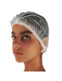 Conf 100 cuffie a clip plissettate Ø53cm taglia unica bianco Worker GA100.11.01