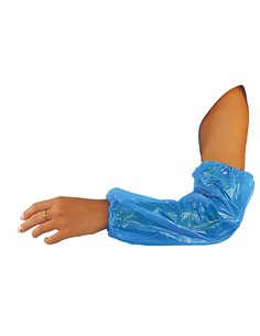 Conf 100 coprimaniche monouso LDPE 40cm azzurro Worker GA700.15.02 Worker ABBIGLIAMENTO MONOUSO