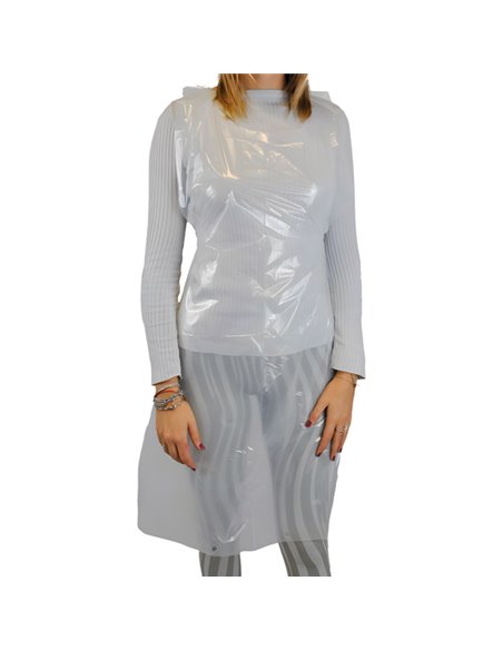 Conf 100 grembiuli Apron 30 in LDPE taglia unica azzurro Worker GA430.15.02