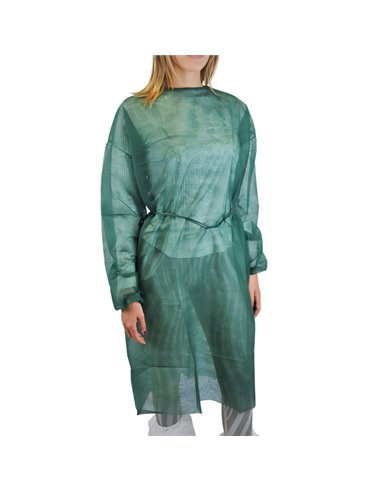 Camice monouso Visitor 18 in PLP taglia unica verde scuro Worker GA218.11.11 Worker ABBIGLIAMENTO MONOUSO