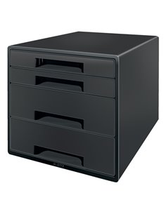 Cassettiera a cubo 4 cassetti nera Leitz Recycle 53720095 LEITZ CASSETTIERE DA SCRIVANIA