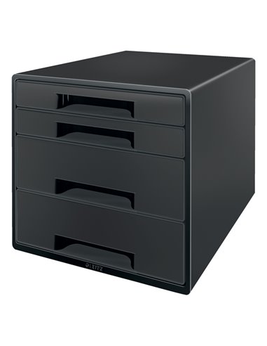Cassettiera a cubo 4 cassetti nera Leitz Recycle 53720095 LEITZ CASSETTIERE DA SCRIVANIA