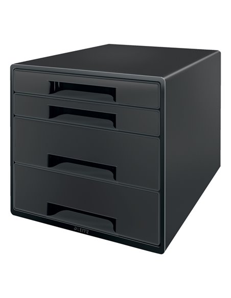 Cassettiera a cubo 4 cassetti nera Leitz Recycle 53720095 LEITZ CASSETTIERE DA SCRIVANIA