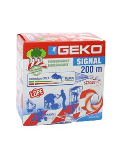 Nastro segnaletico SIGNAL 70mm x 200mt bianco/rosso biodegradabile Geko 200/26