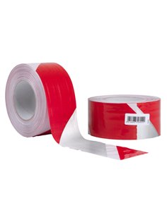 Nastro segnaletico SIGNAL 70mm x 100mt bianco/rosso riflettente Geko 205/11