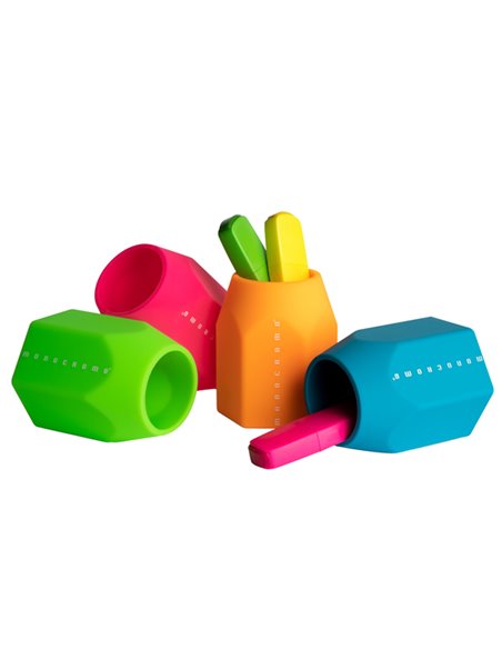 Portapenne in silicone soft touch 95x75x70mm colori fluo Monocromo Pigna 23295500
