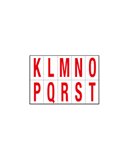 Foglio con 10 lettere autoadesivi da K a T rosso/bianco 56x99mm 915KT