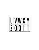 Foglio con 10 lettere autoadesive da U a Z nero/bianco 56x99mm 935UZ