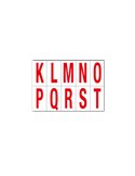 Foglio con 10 lettere autoadesive da K a T rosso/bianco 70x124mm 916KT
