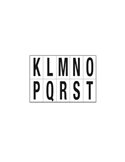 Foglio con 10 lettere autoadesive da K a T nero/bianco 70x124mm 936KT