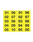 Kit numeri adesivi da 01 a 99 nero/giallo 44x34mm 908.31