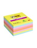 Cf. 8pz blocco 45fg. Post-it® Super Sticky 76x76mm 654-8SSRBW colori assortiti 7100263310