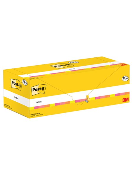 Cf. 24pz blocco 90fg. Post-it® Notes 76x76mm 654-COL-VP24 colori ass. 7100317837