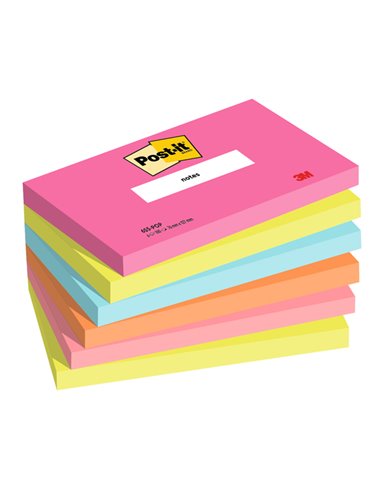 Cf. 6pz blocco 100fg. Post-it® Notes 76x127mm 655-POP Popmistic 7100259224