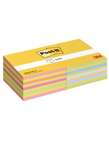 Cf 2pz cubo 450fg. Post-it® Notes 76x76mm 2028-0CPPX2 colori ass. neon/pastello 7100321423