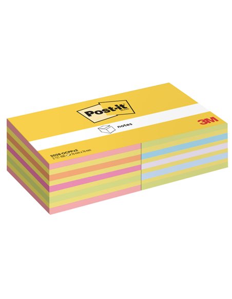 Cf 2pz cubo 450fg. Post-it® Notes 76x76mm 2028-0CPPX2 colori ass. neon/pastello 7100321423