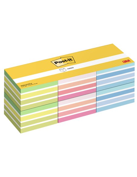 Cf 6pz cubo 450fg. Post-it® Notes 76x76mm 2028-0CPPX6 colori ass. neon/pastello 7100321804 POST-IT BLOCCHI ADESIVI-DISPENSER