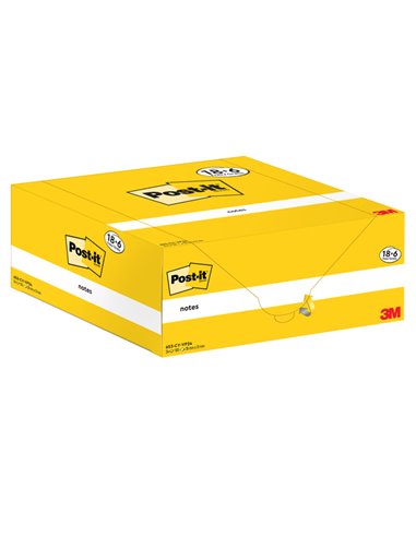 Cf. 18+6pz blocco 100fg.Post-it® Notes 38x51mm 653-CY-VP24 giallo Canary 7100317764