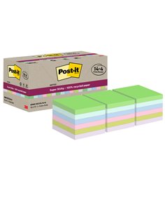 Cf 14+4pz blocco 70fg Post-it®SuperSticky Green 76x76mm 654R-SSCOL14+4 pastello 7100284782 POST-IT BLOCCHI ADESIVI-DISPENSER 2