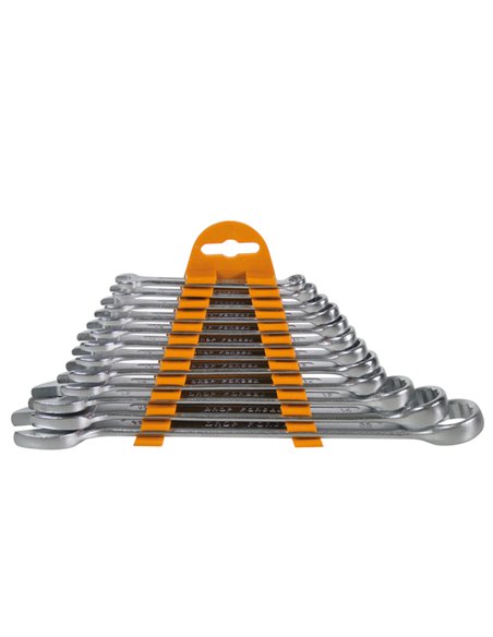 12 Chiavi combinate CRV con teste inclinate di 15° Valex 1460827 Valex PORTAUTENSILI