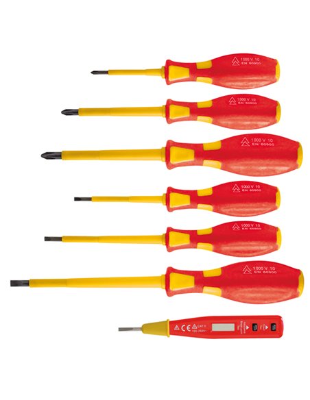7 Cacciaviti isolati 1000V con cercafase Valex 1463639 Valex PORTAUTENSILI