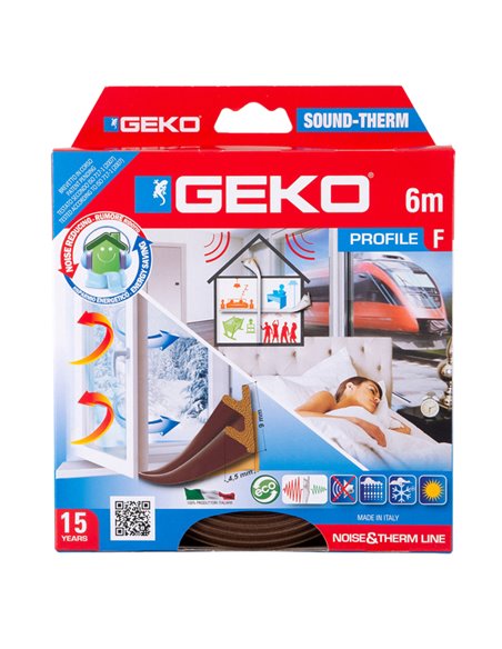 Guarnizione per l’isolamento di porte e finestre SOUND-THERM 6mt marrone Geko 3300/4