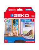 Guarnizione in gomma per isolamento STRIP 6mt tipo E marrone Geko 1000/3