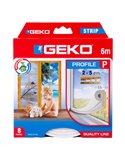 Guarnizione in gomma per isolamento STRIP 6mt tipo P bianco Geko 1000/9