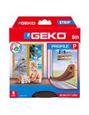 Guarnizione in gomma per isolamento STRIP 6mt tipo P marrone Geko 1000/7